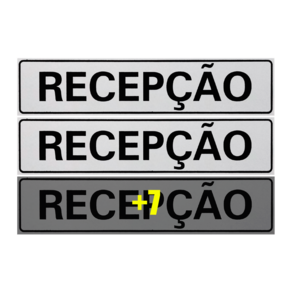 Combo 10 Placas De Sinalização Recepção 30x7 Acesso - B-503 F9e