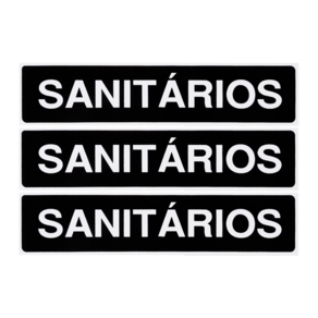 Combo 3 Placas De Sinalização Sanitários 30x7 Acesso - A-402 F9e