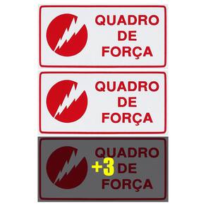 Combo 6 Placas De Sinalização Quadro De Força 20x10 Acesso - X-742 F9e