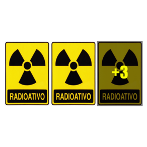 Combo 6 Adesivos De Sinalização Lixo Radioativo 15x20 Acesso - S-245 F9e