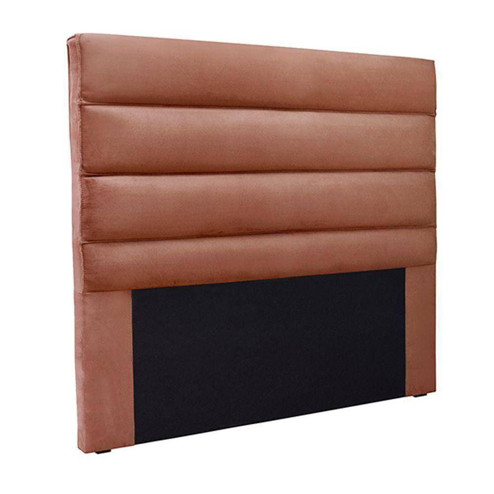 Cabeceira Decorativa Casal 1,40m Guess Veludo Cobre