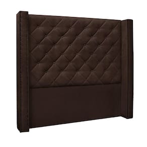 Cabeceira King Size 2,19m Loewe Suede Café - Gran Belo