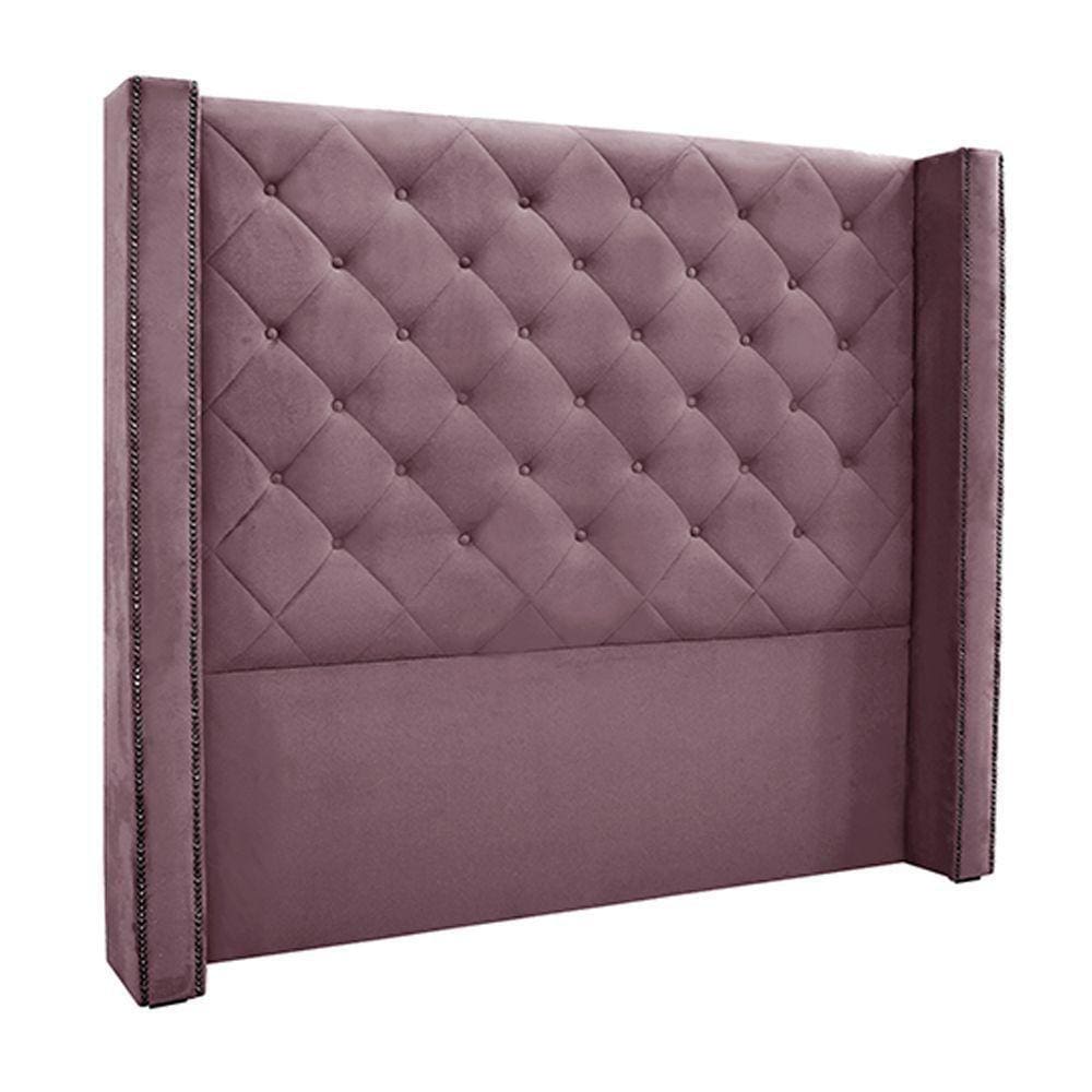 Cabeceira King Size 2,19m Loewe Veludo Uva - Gran Belo