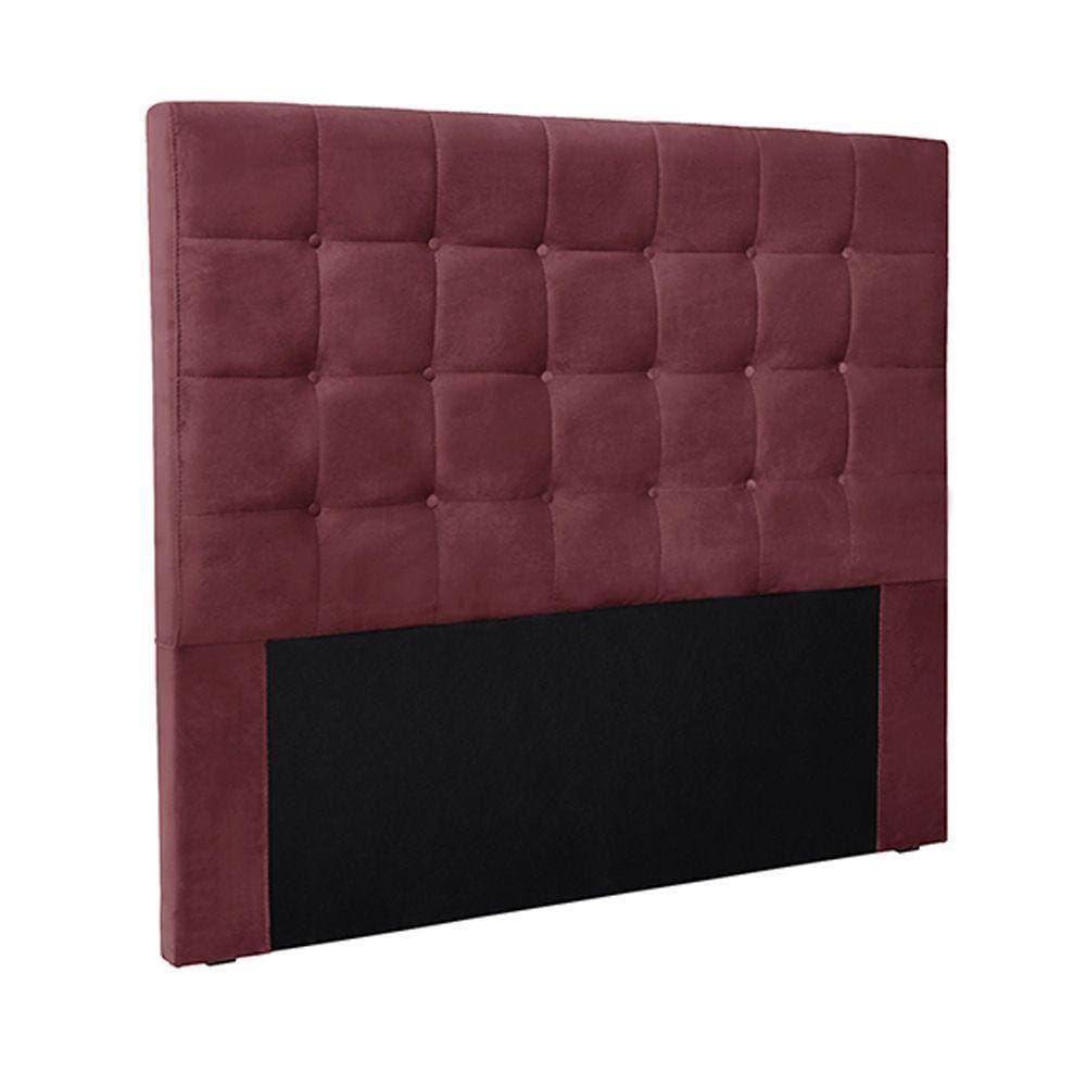 Cabeceira King Size 1,95m Tropea Veludo Vinho Gran Belo