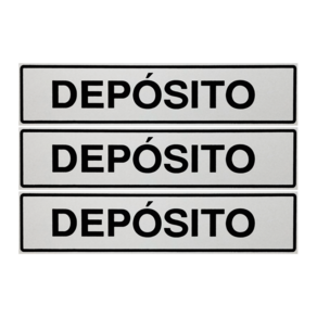Combo 3 Placas De Sinalização Depósito 30x7 Acesso - B-511 F9e