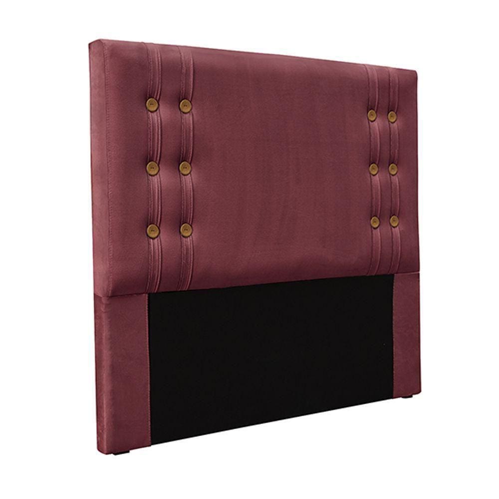 Cabeceira Decorativa Queen Size 1,60m Kors Veludo Vinho