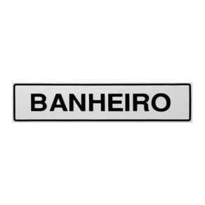 Placa De Sinalização Banheiro 30x7 Acesso - B-510 F9e