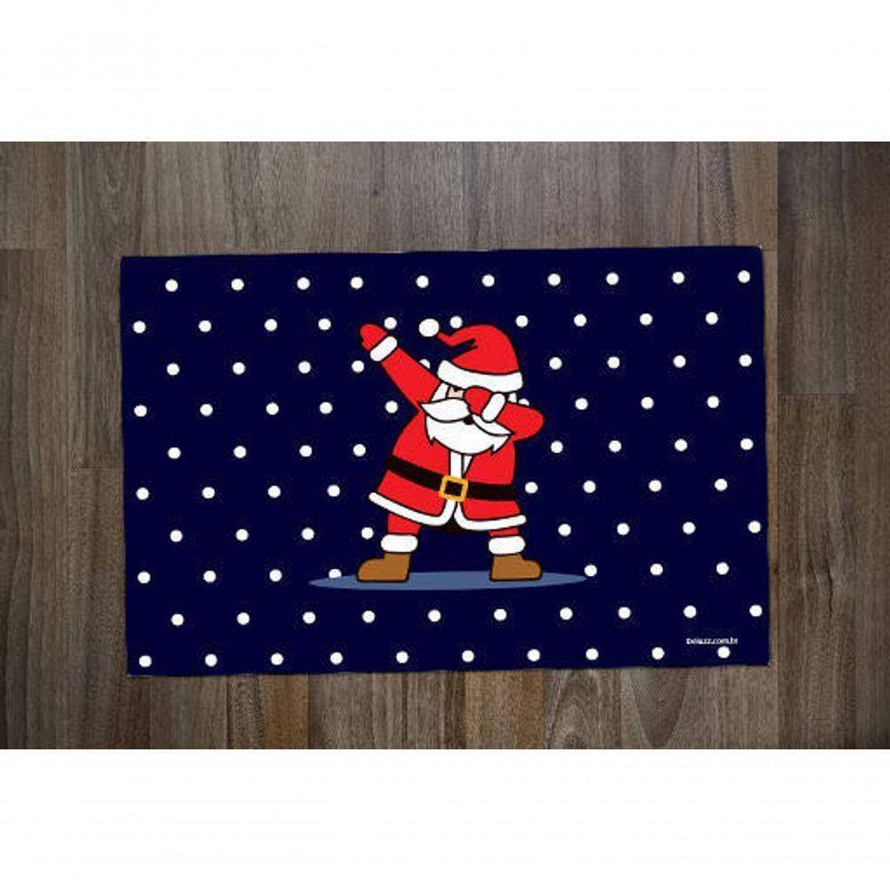 Jogo Americano 2 Unidades Neoprene Papai Noel Alegre Feliz