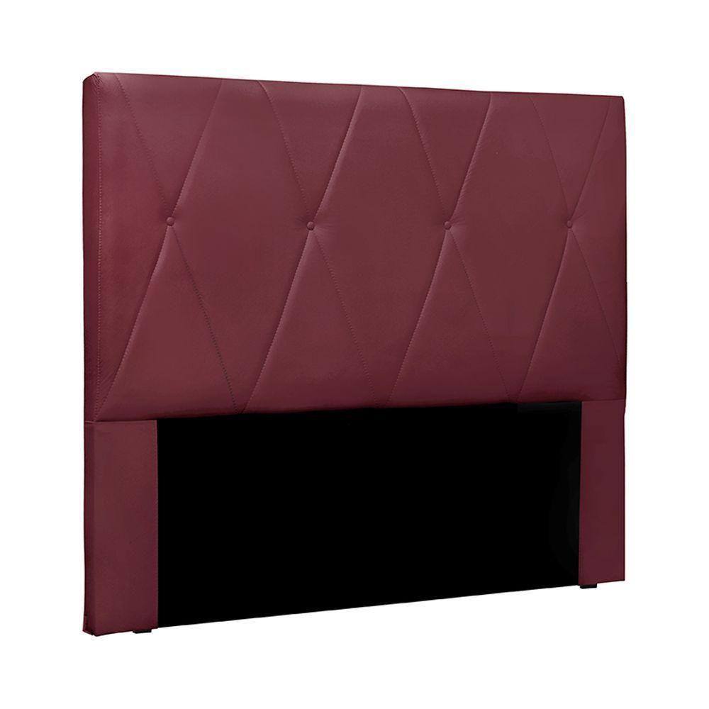 Cabeceira Decorativa Casal 1,40m Yves Veludo Vinho