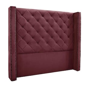 Cabeceira King Size 2,19m Loewe Veludo Vinho - Gran Belo