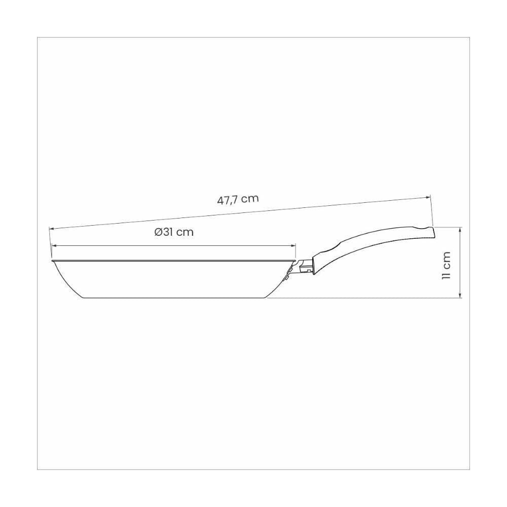 Frigideira Tramontina Turim Aluminio Max Chumbo 30 Cm 2,5