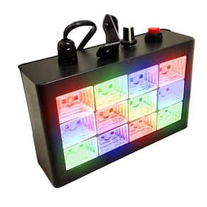 Strobo 12 Leds Branco Luz De Festa Sensor De Som Alto Brilho