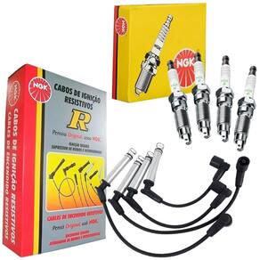Kit Vela E Cabo Vela Ignição Ford Pampa 1.6 1.8 93 A 96 Ngk