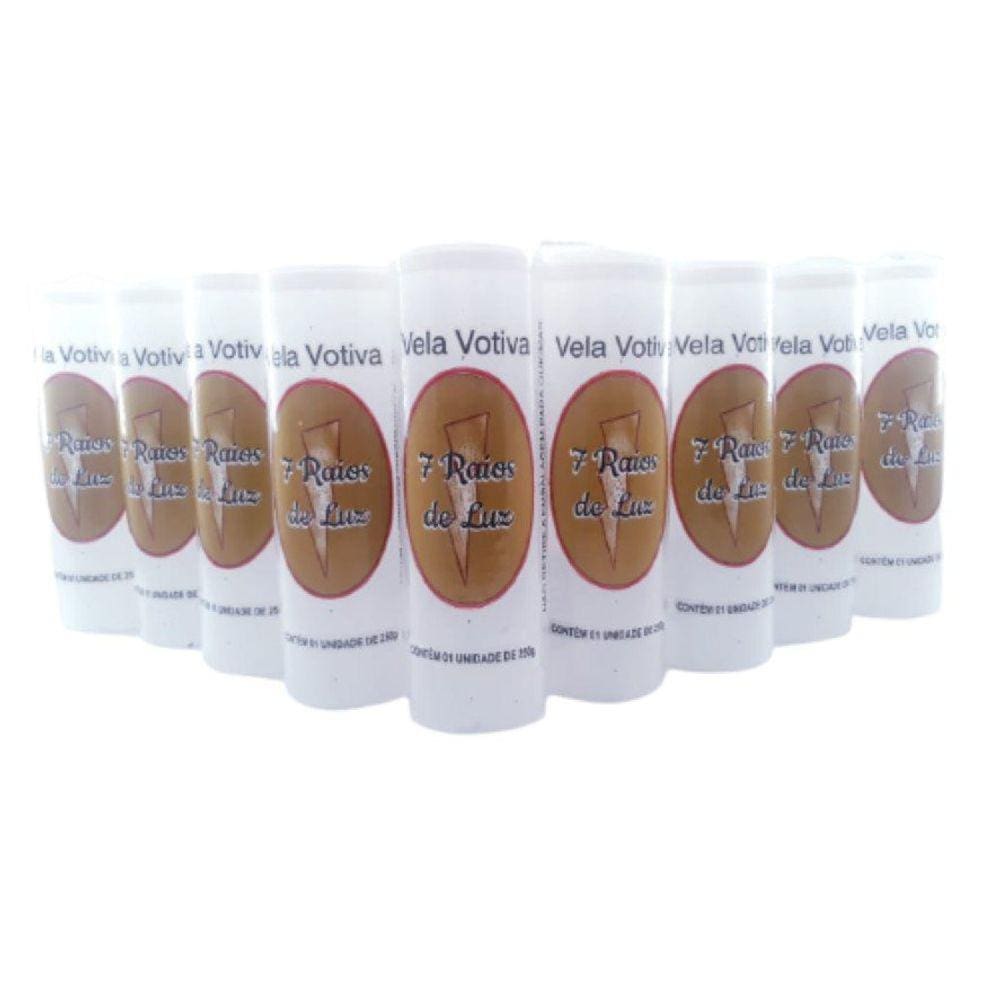Kit 12 und Velas Votivas de 7 Dias Brancas - 210 gr cada