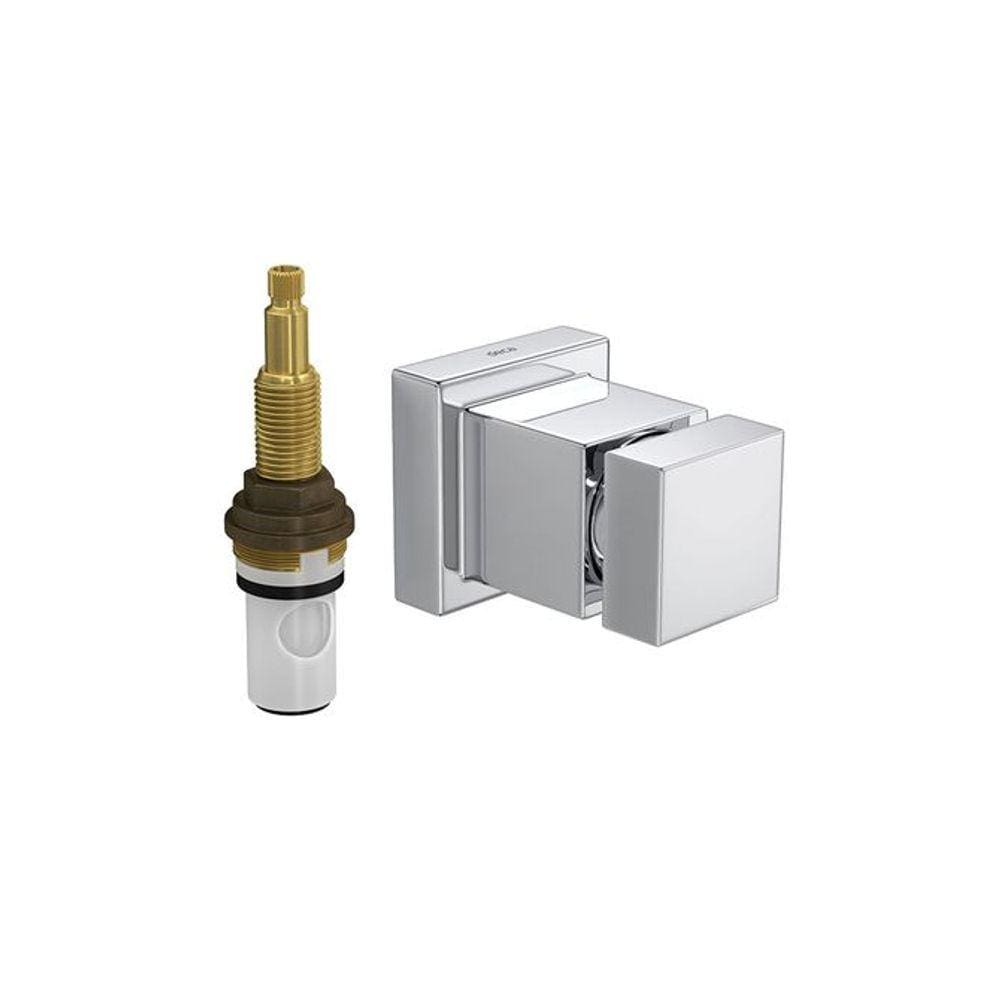 Acabamento Registro Pressão 1/2`` e 3/4`` Cubo 4916.C86.PQ Cromado - Deca