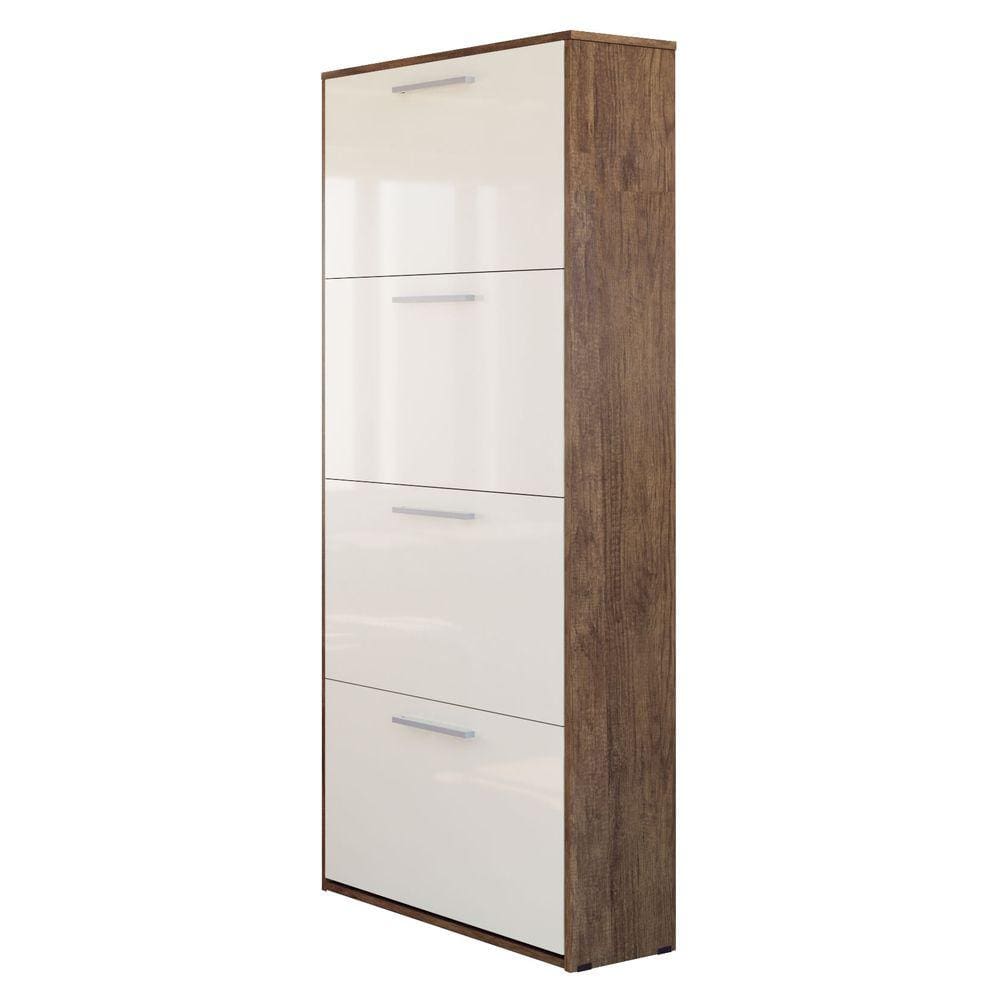 Sapateira Anne Jequitiba com Off White - Moveisaqui - Marrom