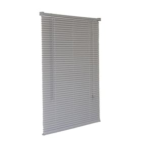 Persiana Horizontal PVC Cinza 120 (L) x 220 (A) Lâminas Resistentes Flexíveis C/ Kit de Instalação