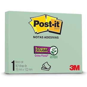 Bloco Post it 657 Menta com 90 fls 3M