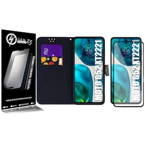 Capa Carteira + Pelicula De Vidro 3D compativel Moto G52 XT2221 6.6 - Cell In Power25