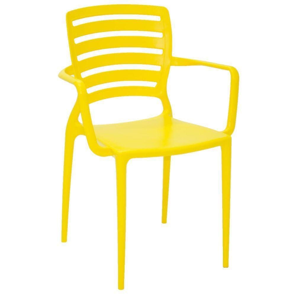 Cadeira Tramontina Sofia E Braços Amarelo