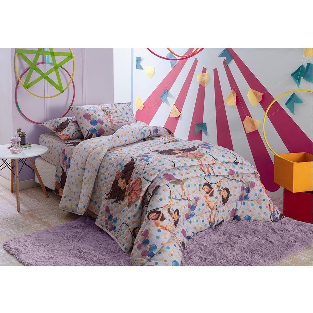 Edredom Solteiro Dupla Face 245x160cm Lira Happy Day