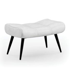 Puff Sher Corano Pés Palito De Ferro - D`Rossi Cor Branco