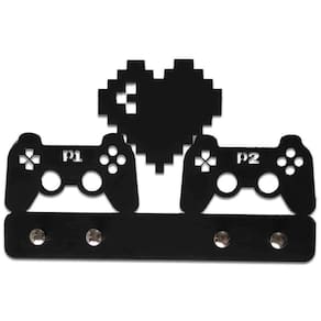 Porta Chaves Controle Player 1 E 2 Decoração Gamer