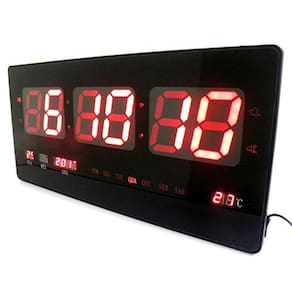 Relógio Parede Digital Led Alarme Data Termômetro Calendário
