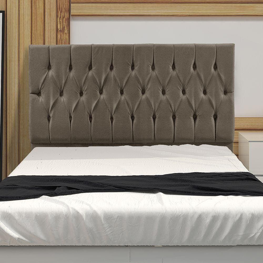 Cabeceira Casal 1,60M Madrid Suede Bege