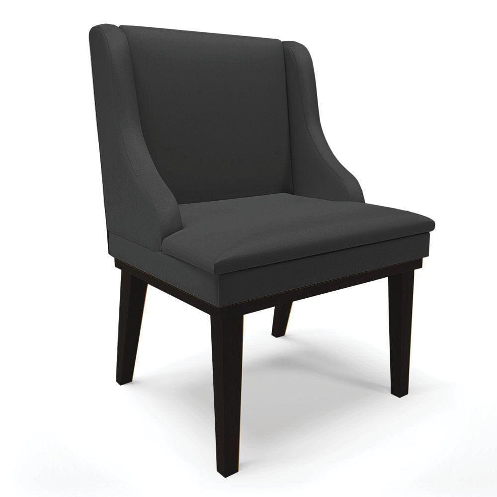 Cadeira De Jantar Liz Corino Base Fixa Madeira Preto Preto