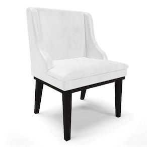 Cadeira De Jantar Corano Branco Base Fixa Madeira