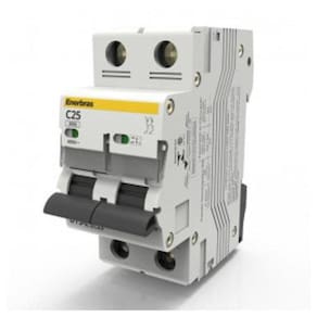 Disjuntor Bipolar Curva C 25A Din - Enerbras - Dt3-E2C25