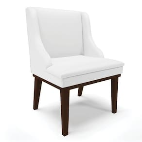 Cadeira De Jantar Corino Branco Base Fixa Madeira
