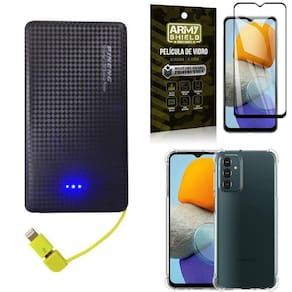 Capa Samsung M23 5G + Carregador Portátil 5K + Película 3D