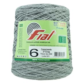 Barbante Colorido N06 700G - Fial 89-Cinza
