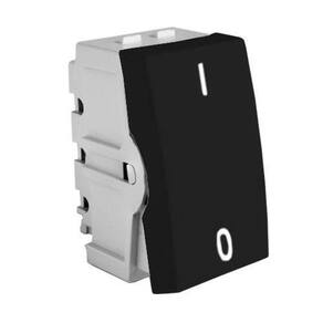Modulo Interruptor Bipolar Simples - Recta Black Satin Fosco