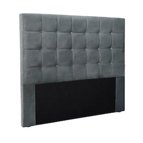 Cabeceira King Size 1,95m Tropea Veludo Cinza Gran Belo