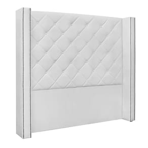 Cabeceira King Size 2,19m Loewe Pu Branco - Gran Belo