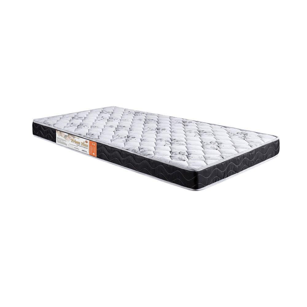Colchão Solteiro 16cmx78cmx188cm D28 Espuma Bordado Prime Plus Quality-Flex Cinza/Preto