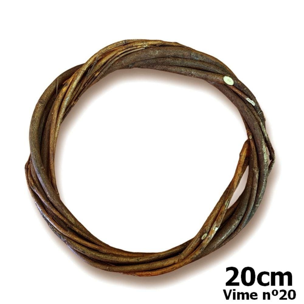 Kit 4 Guirlandas De Vime 20 cm Cipó Natural Crua Para Decorar