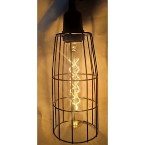 Gaiola Pendente De Luz Luxo Longa P/lâmp.div. Com Soqu Retrô