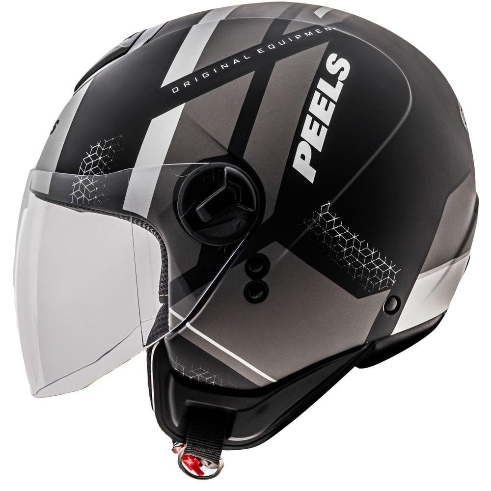 Capacete Aberto Peels Freeway Forever Preto Fosco