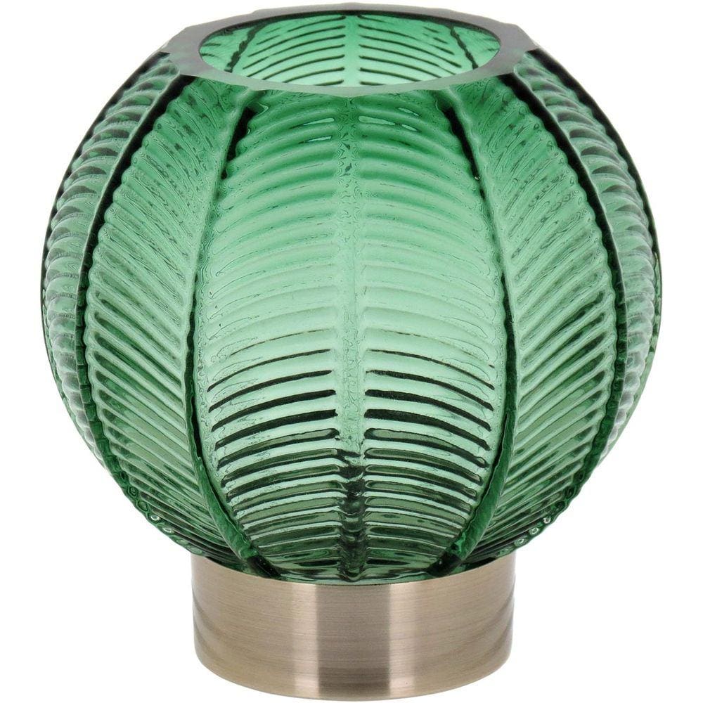 VASO 16x15x15cm VIDRO VERDE