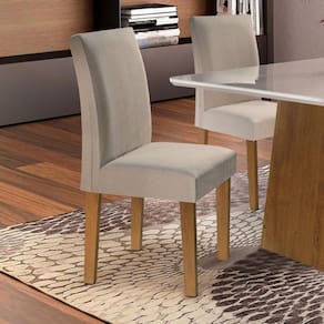 Conjunto 2 Cadeiras Estofadas Espanha Espresso Móveis Ype/Linho