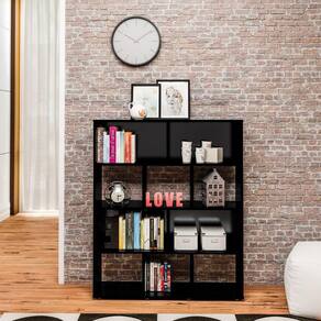 Estante para Livros 10 Nichos Book Artely Preto