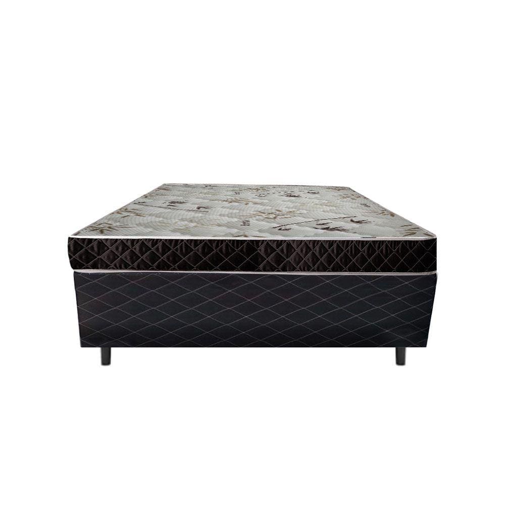 Cama Box Casal Colchão Alana Espuma D20 Acolchões + Box Poliéster 54x138x188
