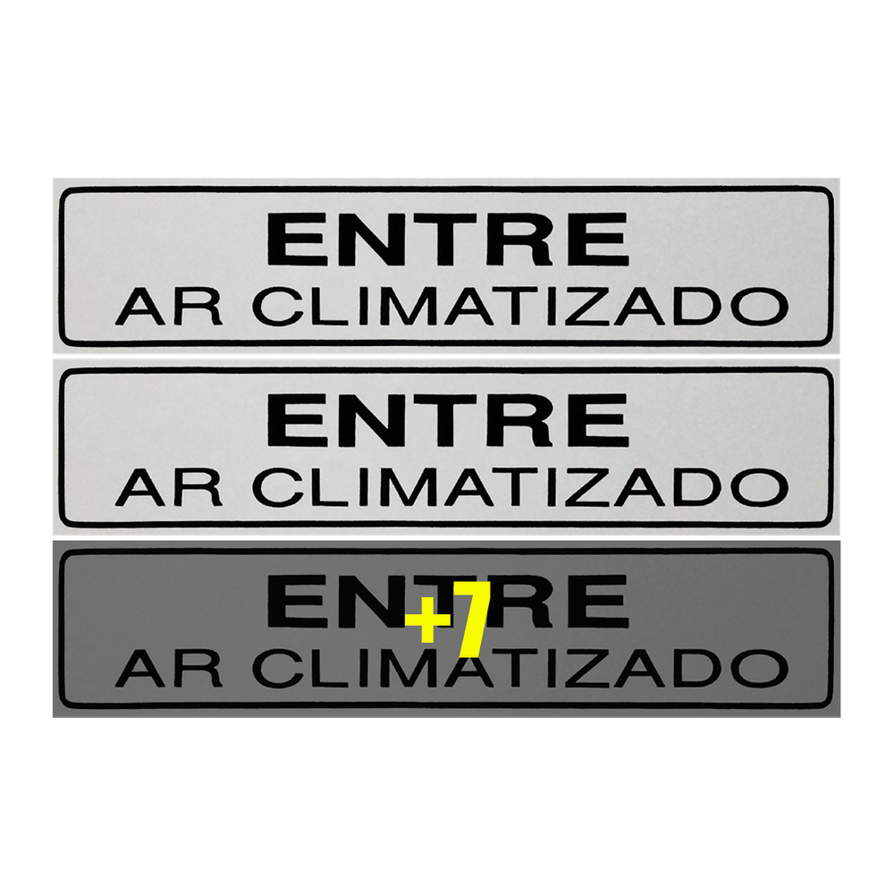 Combo 10 Placas De Sinalização Entre Ar Climatizado 30x7 Acesso - B-524 F9e