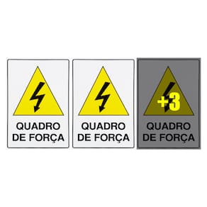 Combo 6 Placas De Sinalização Quadro De Força 20x30 Acesso - S-217/1 F9e