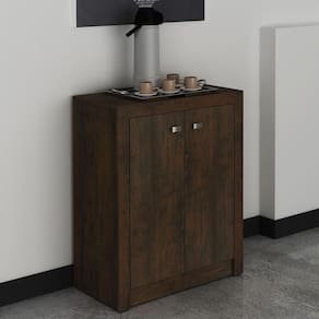 Balcão Escritório Com 2 Portas Multimóveis Cr25013 Rustico