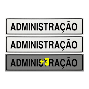 Combo 6 Placas De Sinalização Administração 30x7 Acesso - B-513 F9e